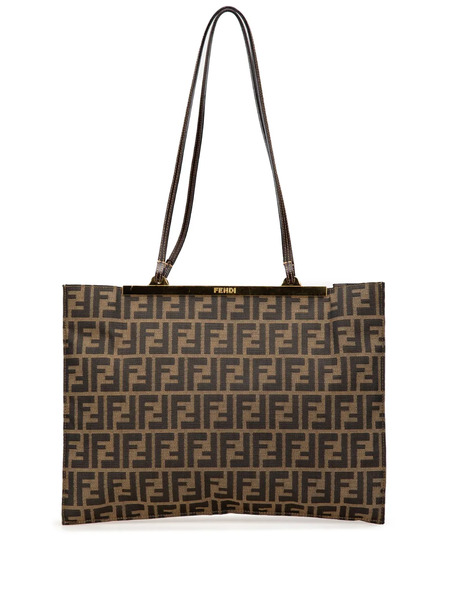  Fendi Pre-owned 20th Century Zucca Canvas Tote Bag - Brown 