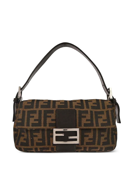  Fendi Pre-owned 2000 Zucca Pattern Baguette Tote Bag - Neutrals 