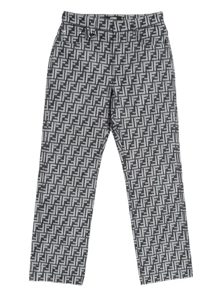  Fendi Pre-owned Zucca-patterned Jeans - Black 
