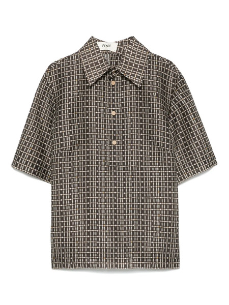  Fendi Printed Blouse - Brown 