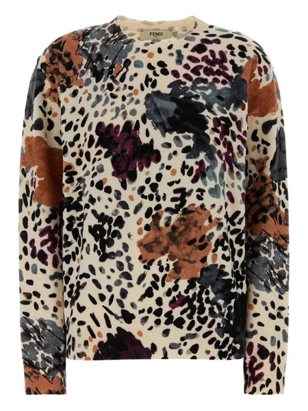  Fendi Printed Sweater - Neutrals 