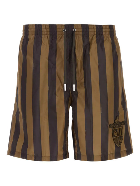  Fendi Printed Swim Shorts - Brown 