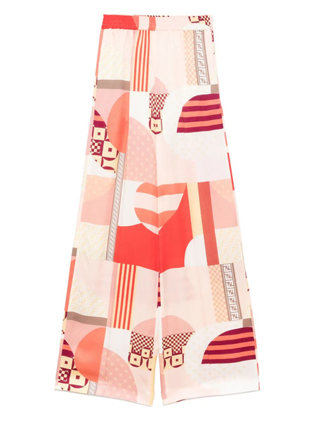  Fendi Printed Trousers - Pink 