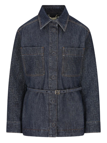  Fendi Quilted Patch-pocket Jacket - Blue 