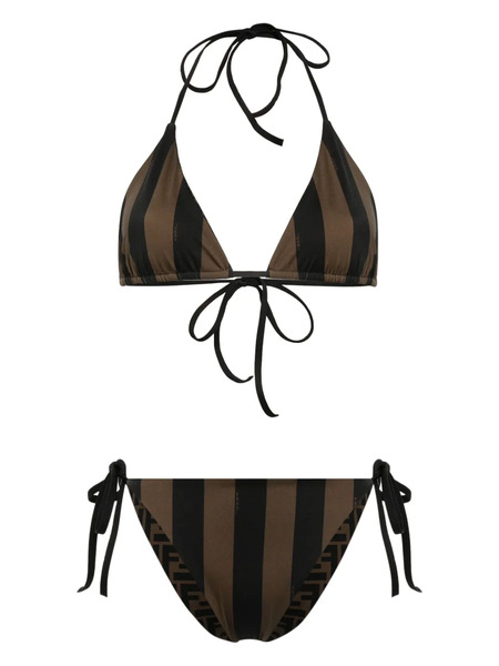  Fendi Reversible Triangle-cup Bikini - Black 