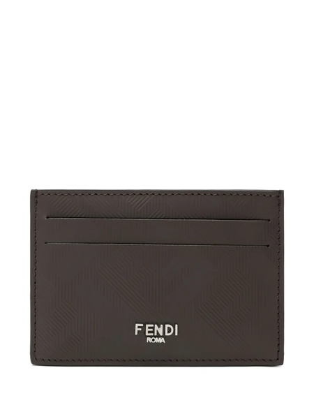  Fendi Shadow Slim Cardholder - Brown 