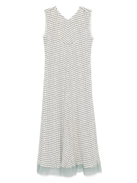  Fendi Silk Midi Dress - White 