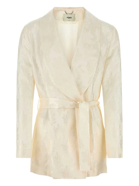  Fendi Silk Wrap Jacket - White 