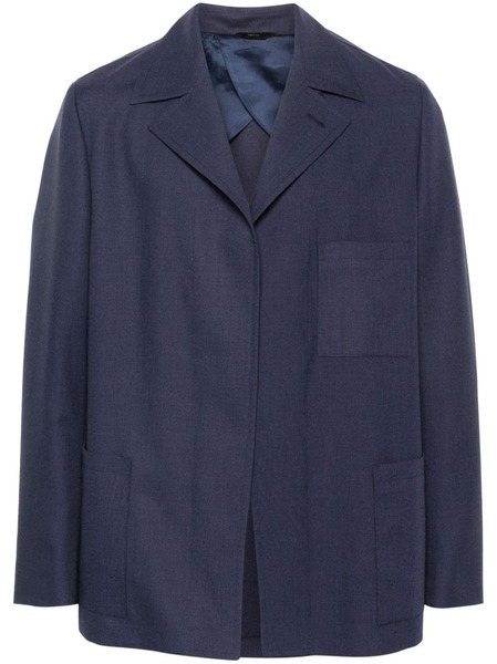  Fendi Single-breasted Wool Blazer - Blue 