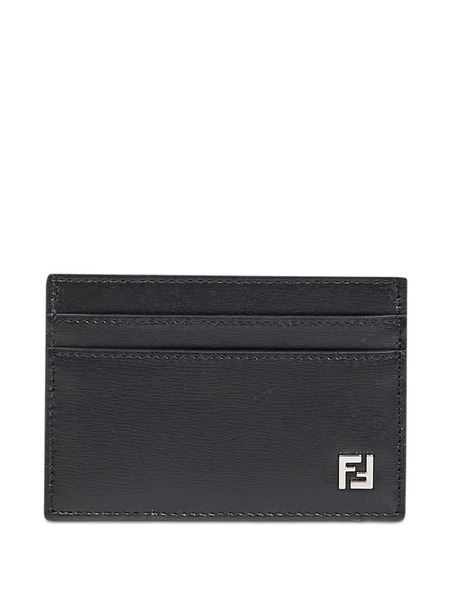 Fendi Squared Ff Leather Wallet - Black 