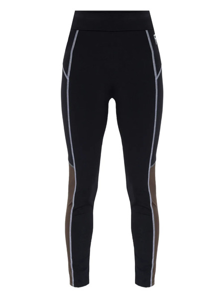  Fendi Stitching Panel Leggings - Black 