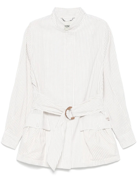  Fendi Striped Jacket - White 