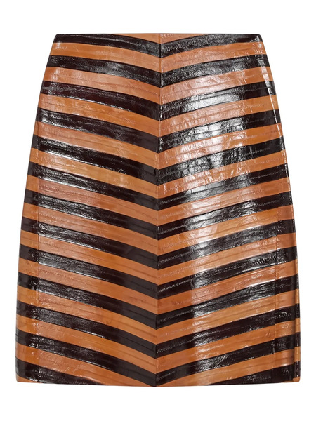  Fendi Striped Mini Skirt - Brown 