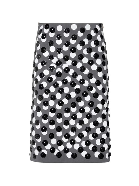  Fendi Studded Zip Skirt - Grey 