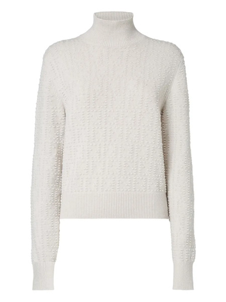  Fendi Textured Turtleneck Sweater - Neutrals 