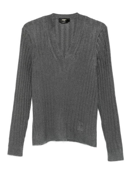  Fendi V-neck Sweater - Grey 