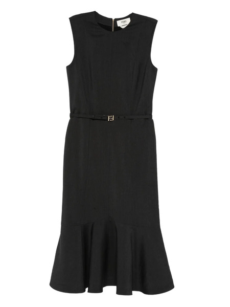  Fendi Wool-blend Dress - Black 