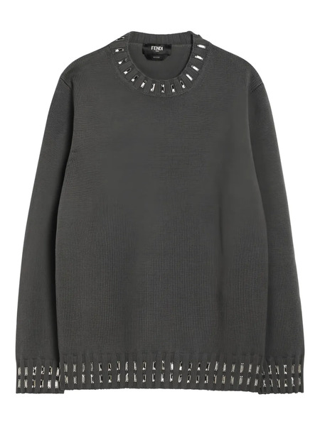  Fendi Wool Blend Sweater - Grey 