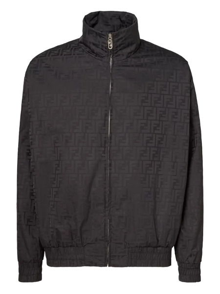  Fendi Zip Ff-motif Bomber Jacket - Black 