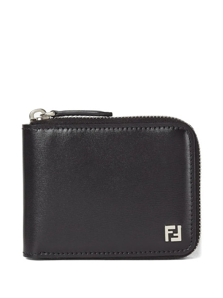  Fendi Zip Leather Wallet - Black 