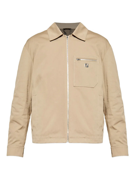  Fendi Zip-up Chest-pocket Jacket - Neutrals 
