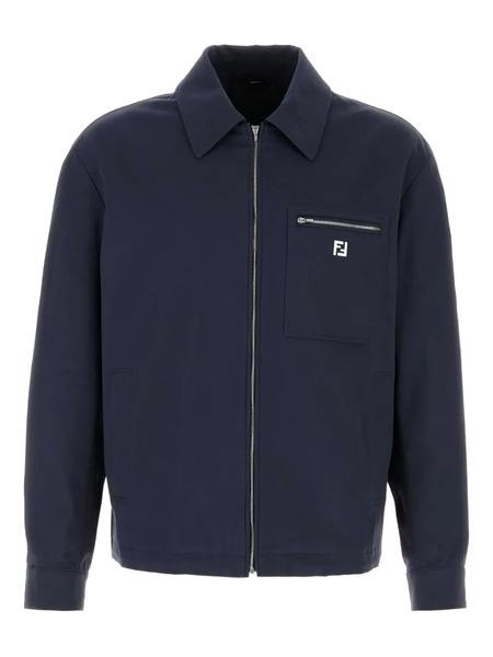  Fendi Zip-up Shirt Jacket - Blue 