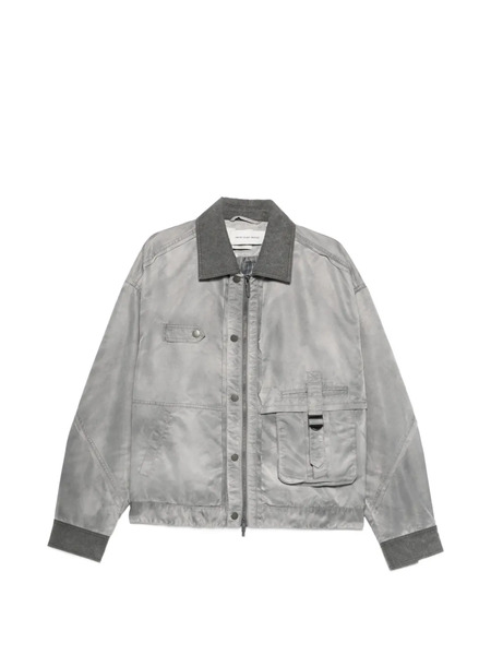  Feng Chen Wang Button-detail Bomber Jacket - Grey 