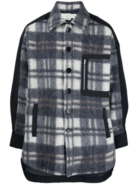  Feng Chen Wang Check-pattern Shirt - Blue 