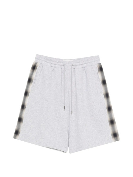  Feng Chen Wang Checked-panel Track Shorts - Grey 