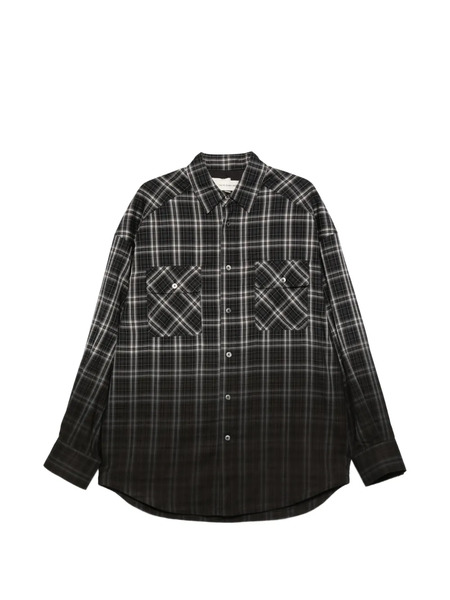  Feng Chen Wang Checked Pocket Shirt - Black 