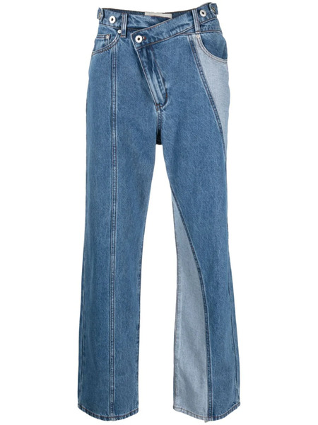  Feng Chen Wang Deconstructed-design Denim Jeans - Blue 