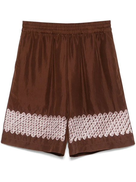  Feng Chen Wang Graphic-print Shorts - Brown 