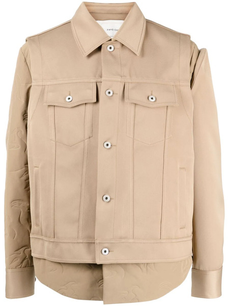  Feng Chen Wang Logo-patch Long-sleeve Jacket - Brown 