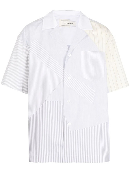  Feng Chen Wang Patchwork-design Shirt - Blue 