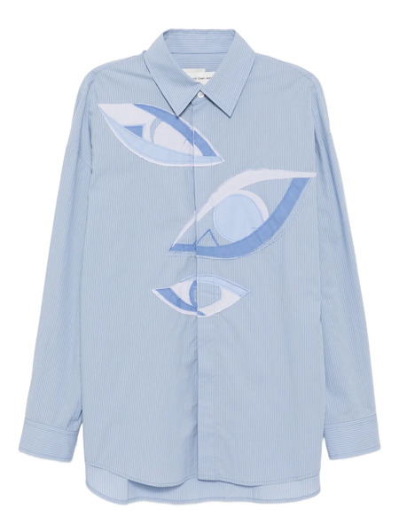  Feng Chen Wang Patchwork Shirt - Blue 