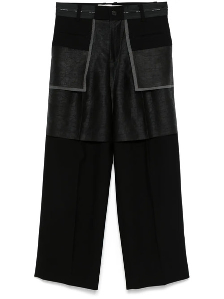  Feng Chen Wang Patchwork Trousers - Black 