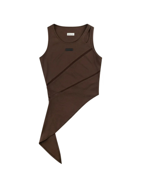  Feng Chen Wang Patchwork Vest - Brown 