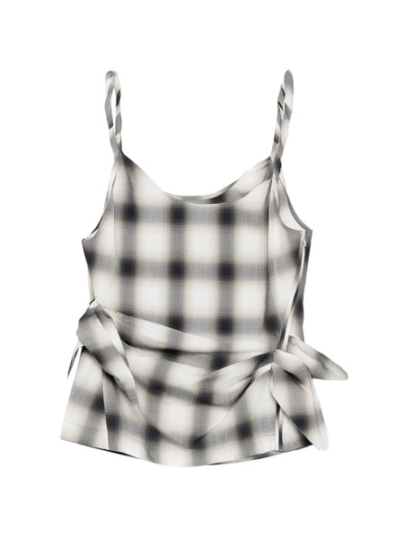  Feng Chen Wang Plaid-pattern Top - White 