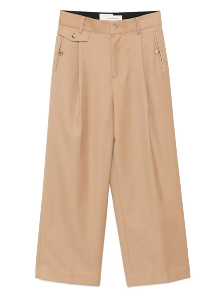  Feng Chen Wang Slashed Wide-leg Trousers - Brown 