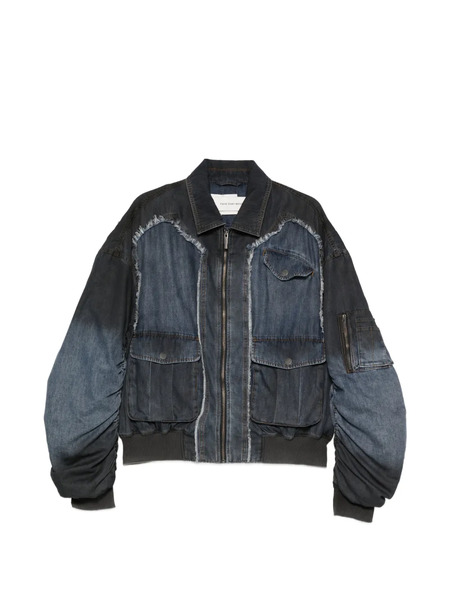  Feng Chen Wang Zip-fastening Panelled Bomber Jacket - Blue 