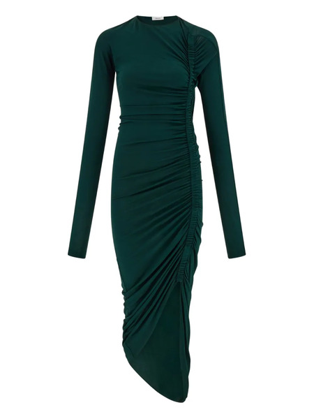  Ferragamo Asymmetric Maxi Dress - Green 
