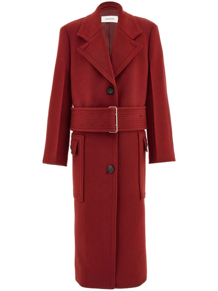 Ferragamo Belted Coat - Red 