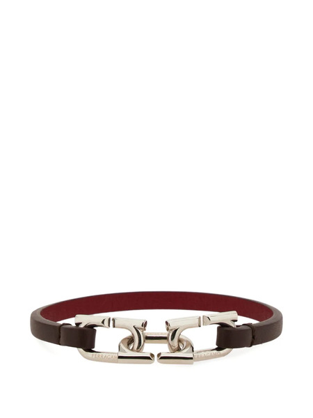  Ferragamo Bicolor Gancini Bracelet - Silver 