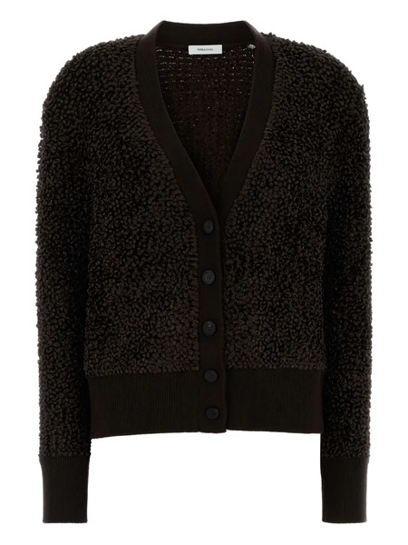  Ferragamo Bouclé Cardigan - Brown 