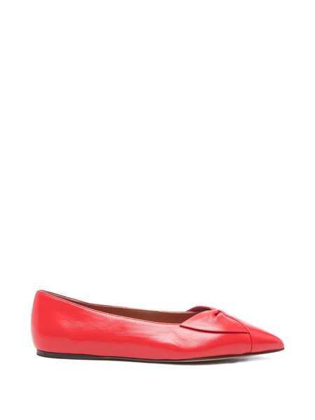  Ferragamo Bow Ballet Flats - Red 