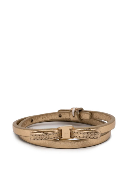 Ferragamo Bow-detail Bracelet - Gold 