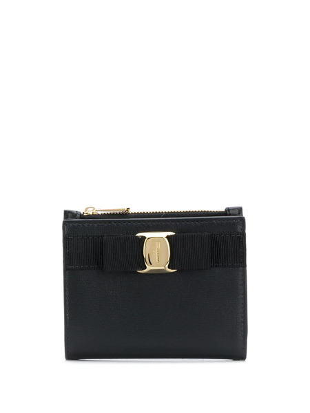  Ferragamo Bow-detail Small Wallet - Black 