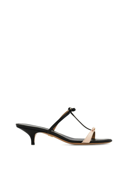  Ferragamo Bow T-strap Kitten-heel Sandals - Black 