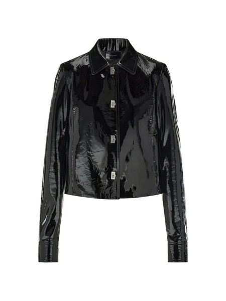 Ferragamo Boxy Nappa Jacket - Black 