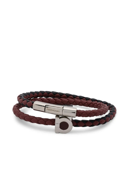 Ferragamo Braided Double-wrap Bracelet - Red 